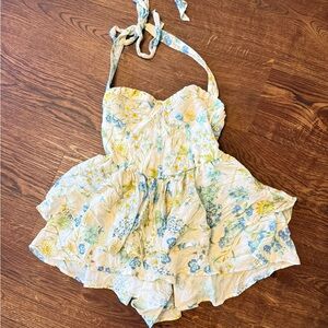 Floral Halter Romper – Size Small
